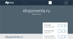 Desktop Screenshot of eksponenta.ru